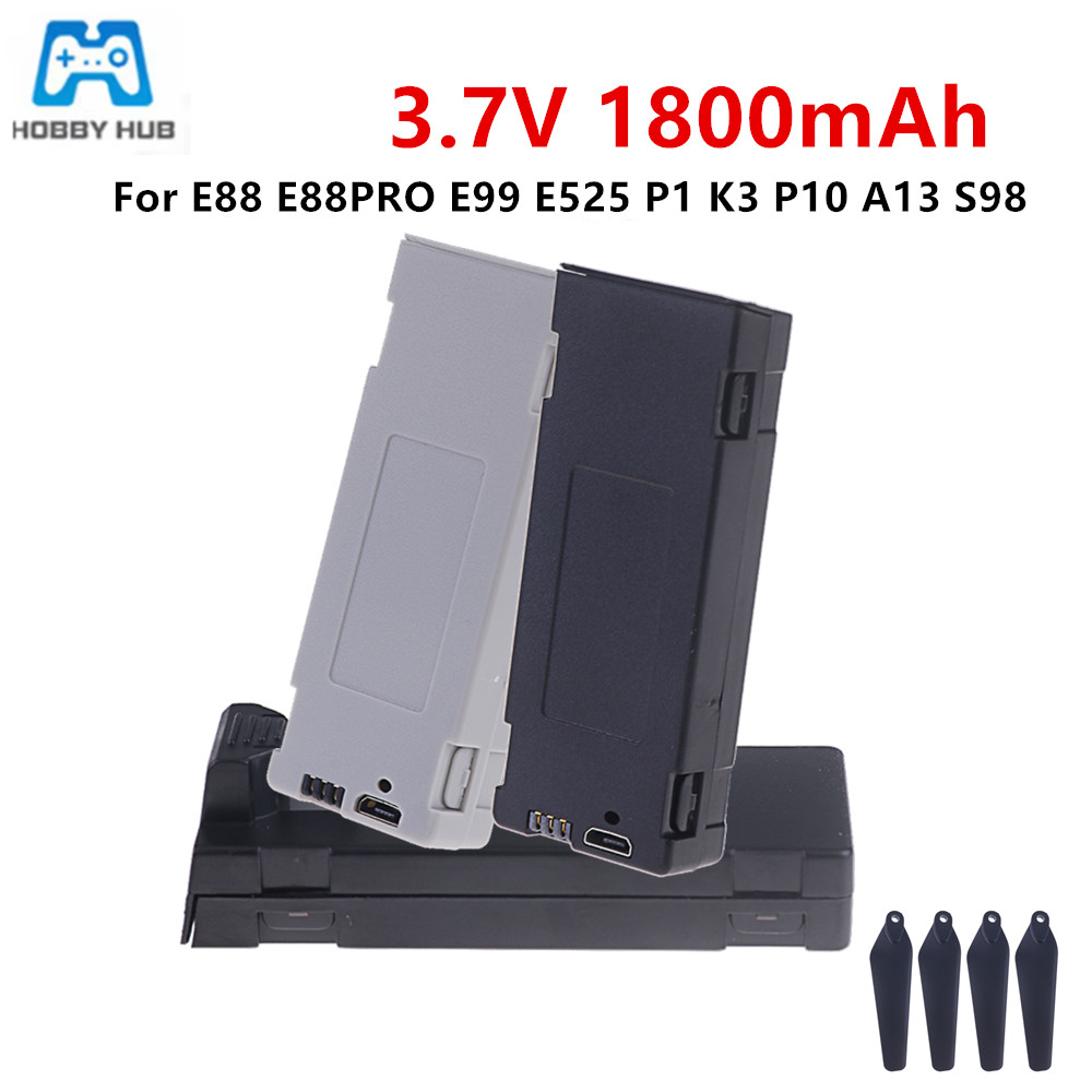 Drone Battery Lipo - Para e88 bateria recarregável 3.7v 1800mah
