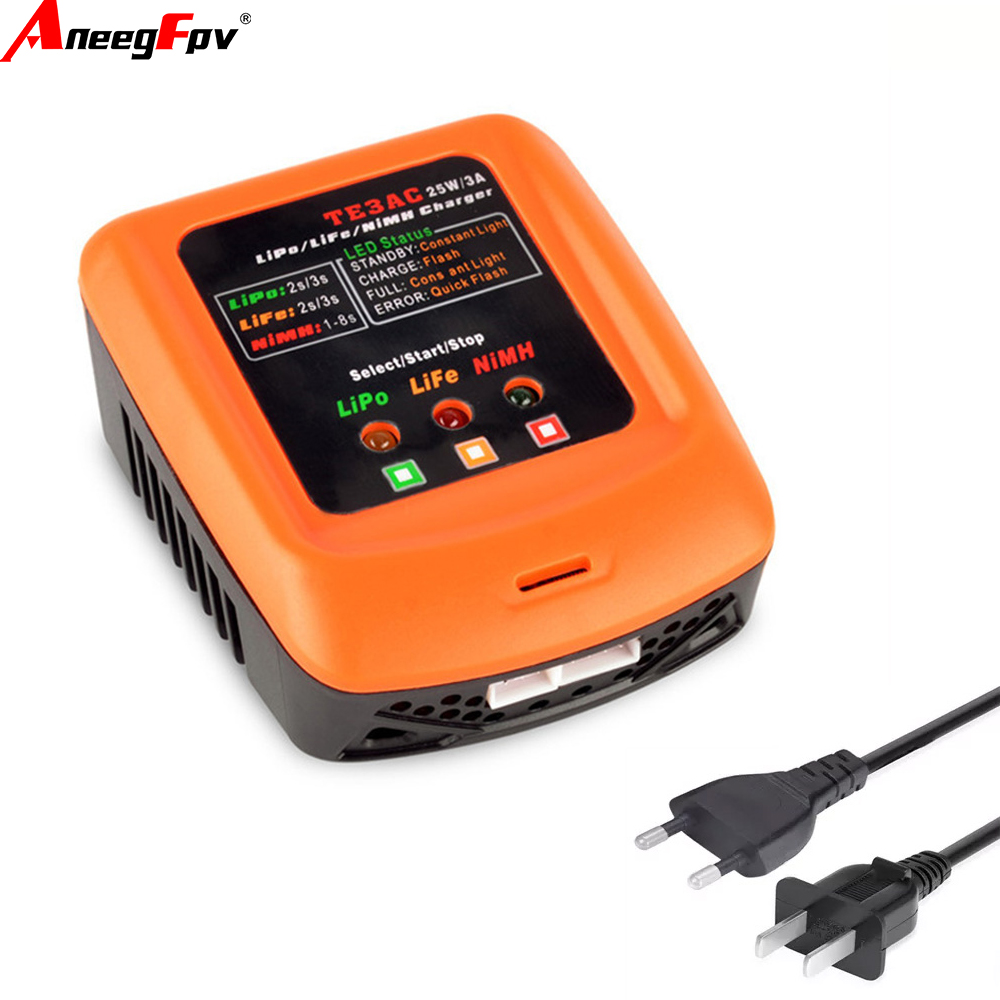 Drone Battery Balance Charger - Te3ac 100v-240v 25w/3a carregador de equilíbrio