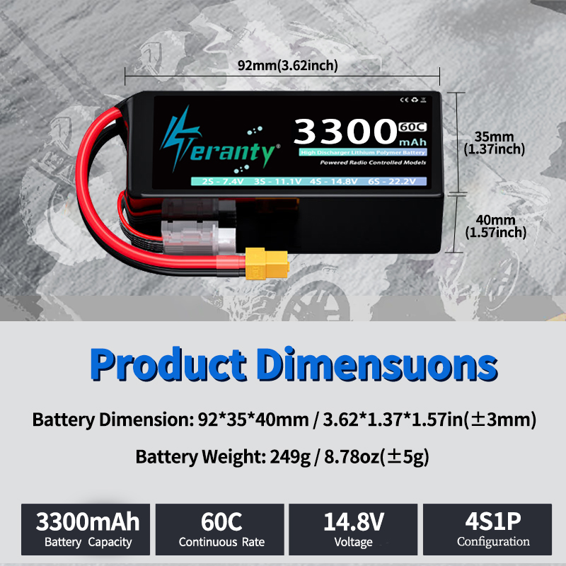 Bateria Lipo TERANTY 4S 3300mA - Drone Battery 4S avaliação e preço