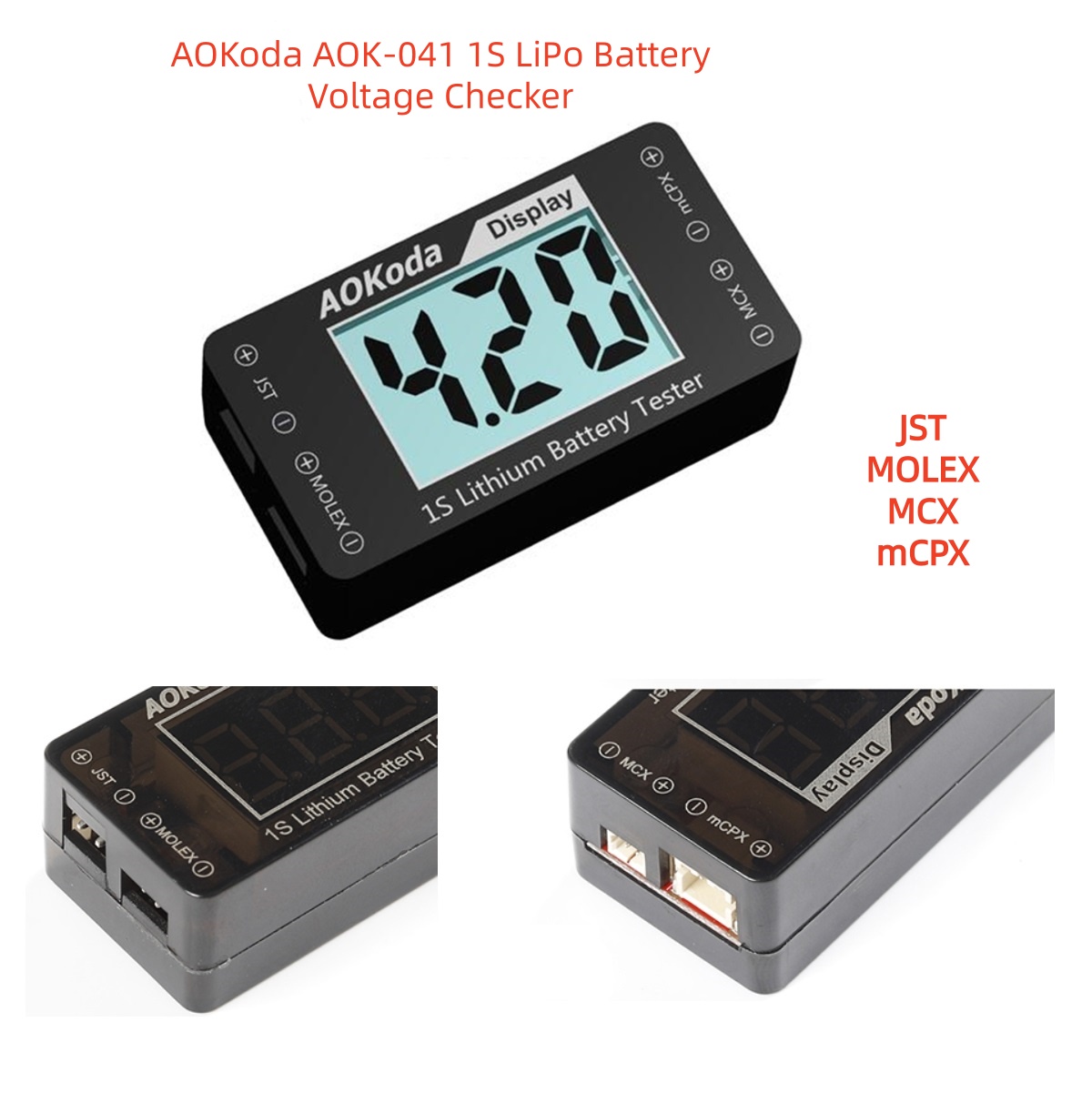 AOKoda AOK-041 1S LiPo Bateria - Drone Battery Voltage Checker avaliação e preço