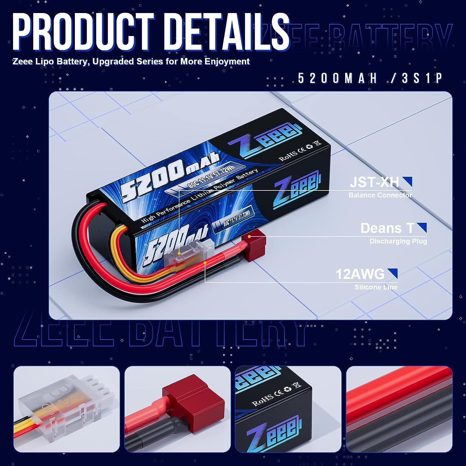 1/2 pces zee 3s 5200mah bateri - Drone Battery 4S avaliação e preço